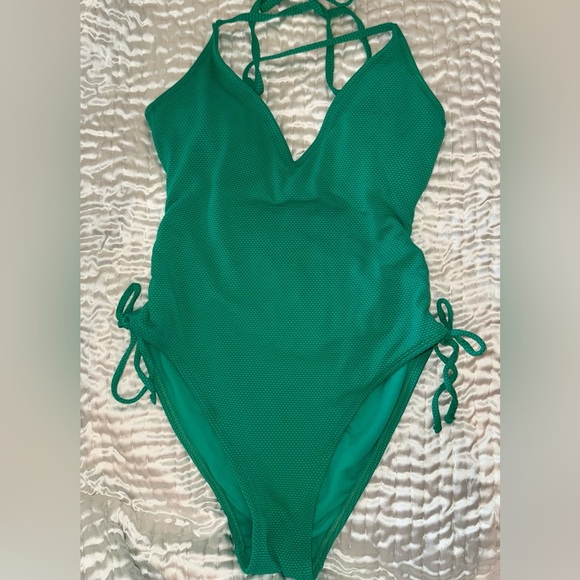 STONEY CLOVER LANE x Target green one piece swimsuit Size: M - Picture 11 of 13